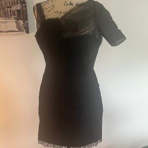 BCBG gossip girl rosette rose one shoulder dress size 10